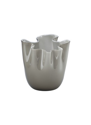 Main View - Click To Enlarge - VENINI - FAZZOLETTO OPALINI VASE — GREY