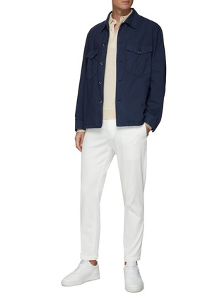 Figure View - Click To Enlarge - JOHN SMEDLEY - ‘Bradwell' knitted long sleeve polo shirt