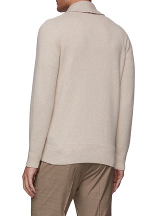 Back View - Click To Enlarge - JOHN SMEDLEY - ‘CULLEN’ SHAWL COLLAR CASHMERE WOOL BLEND CARDIGAN