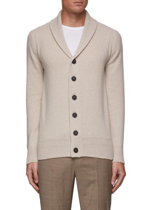 Main View - Click To Enlarge - JOHN SMEDLEY - ‘CULLEN’ SHAWL COLLAR CASHMERE WOOL BLEND CARDIGAN