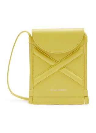 Main View - Click To Enlarge - ALEXANDER MCQUEEN - ‘The Curve' micro leather phone pouch