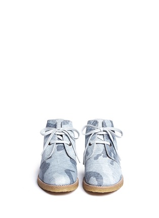 Figure View - Click To Enlarge - STELLA MCCARTNEY - Camouflage print canvas desert boots