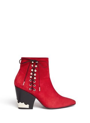 Main View - Click To Enlarge - TOGA ARCHIVES - Embellished heel lace-up ankle boots