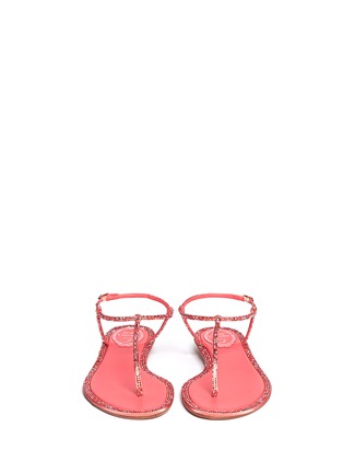 Figure View - Click To Enlarge - RENÉ CAOVILLA - Cupido crystal T-strap flat sandals