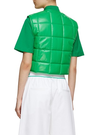 Back View - Click To Enlarge - BOTTEGA VENETA - Square Quilted Leather Gilet