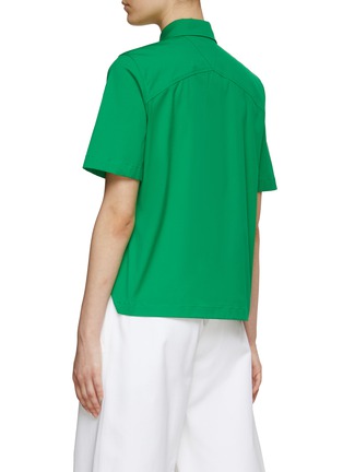 Back View - Click To Enlarge - BOTTEGA VENETA - Cotton Blend Bowling Shirt
