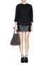 Figure View - Click To Enlarge - NEIL BARRETT - Quilt leather skirt