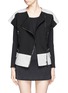 Main View - Click To Enlarge - MSGM - Contrast panel biker jacket