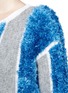 Detail View - Click To Enlarge - TOGA ARCHIVES - Chunky knit and fur stripe sweater