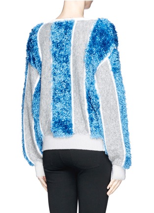 Back View - Click To Enlarge - TOGA ARCHIVES - Chunky knit and fur stripe sweater