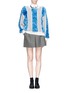 Figure View - Click To Enlarge - TOGA ARCHIVES - Chunky knit and fur stripe sweater