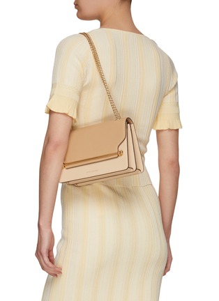 Figure View - Click To Enlarge - STRATHBERRY - East/West' Bicoloured Leather Crossbody Bag
