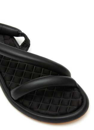 Detail View - Click To Enlarge - AERA - ‘GINA’ ASYMMETRIC QUILTED PUFFY VEGAN NAPPA SANDALS