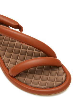 Detail View - Click To Enlarge - AERA - ‘GINA’ ASYMMETRIC QUILTED PUFFY VEGAN NAPPA SANDALS