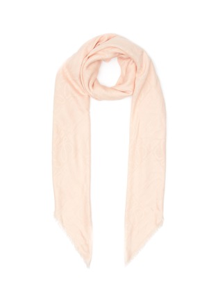 Main View - Click To Enlarge - LOEWE - ‘Damero' anagram jacquard fringe edge scarf