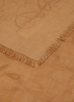 Detail View - Click To Enlarge - LOEWE - ‘Damero' anagram jacquard fringe edge scarf