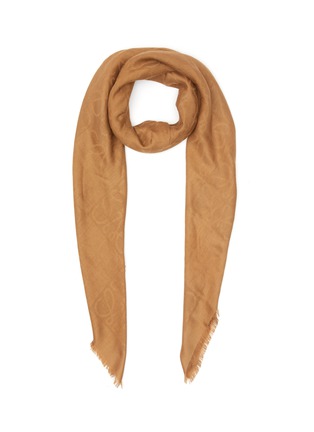 Main View - Click To Enlarge - LOEWE - ‘Damero' anagram jacquard fringe edge scarf