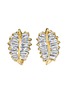 Main View - Click To Enlarge - ANITA KO - Diamond 18k gold small palm leaf stud earrings