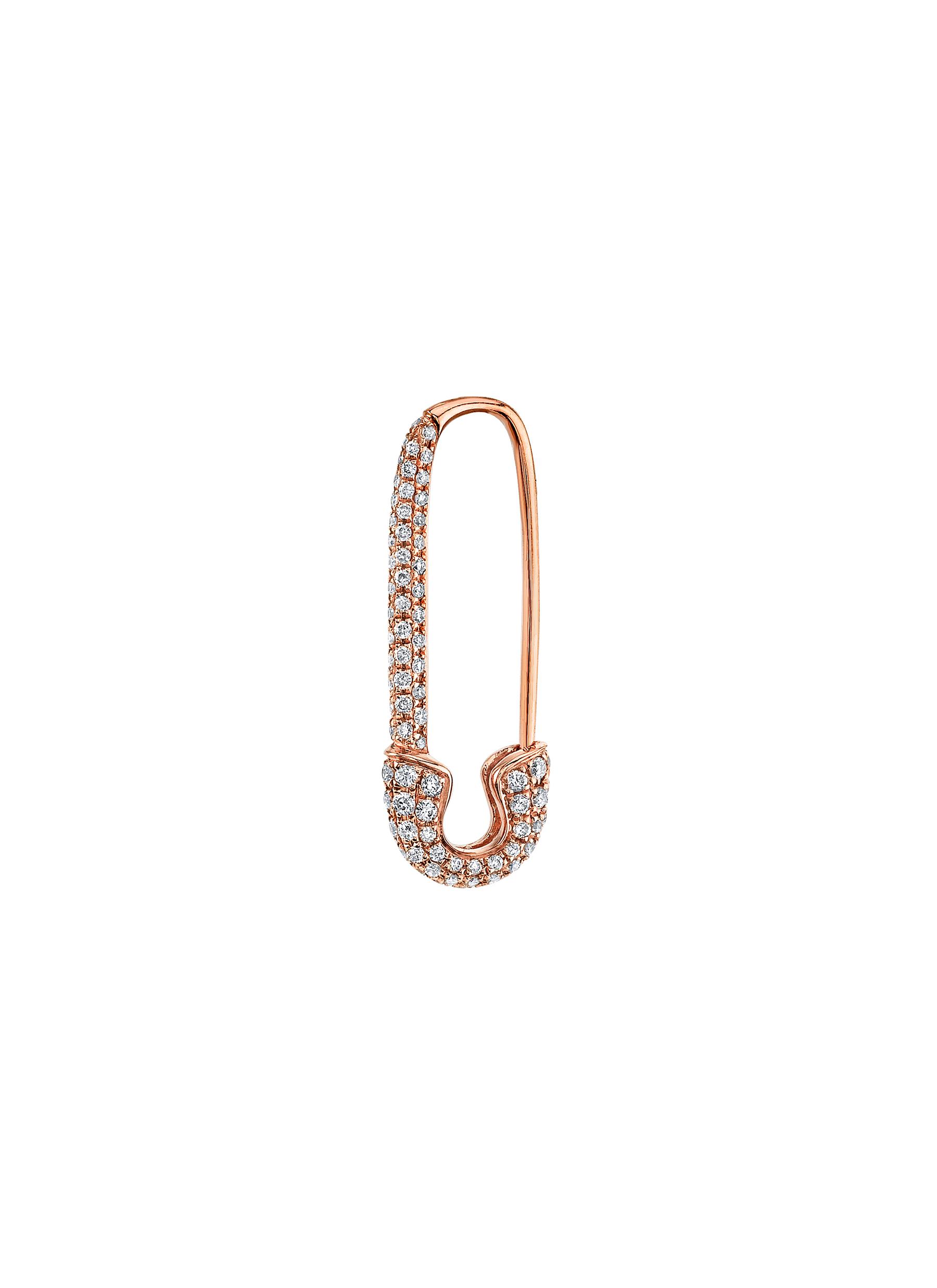 Safety pin clearance earrings rose gold