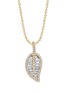Main View - Click To Enlarge - ANITA KO - Diamond 18k gold leaf necklace