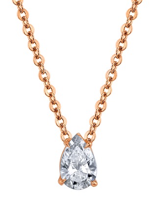 Main View - Click To Enlarge - ANITA KO - Diamond 18k rose gold pendant necklace