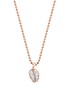 Main View - Click To Enlarge - ANITA KO - Diamond 18k rose gold small palm leaf necklace