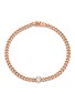 Main View - Click To Enlarge - ANITA KO - Diamond 18k rose gold small cuban chain bracelet
