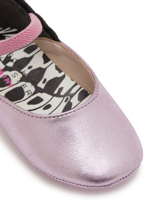 Detail View - Click To Enlarge - SOPHIA WEBSTER - ‘CHIARA’ EMBROIDERED LEATHER BALLERINA FLATS