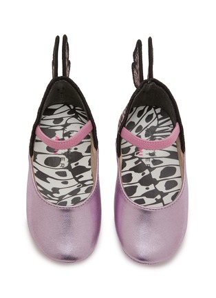 Figure View - Click To Enlarge - SOPHIA WEBSTER - ‘CHIARA’ EMBROIDERED LEATHER BALLERINA FLATS