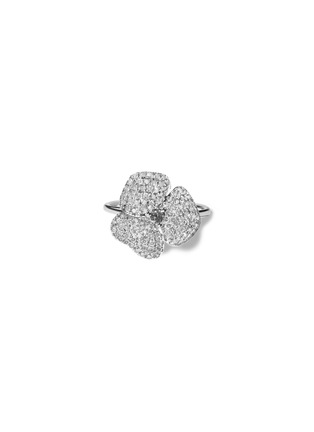 Main View - Click To Enlarge - AS29 - ‘Bloom' diamond sapphire 18k white gold small flower ring