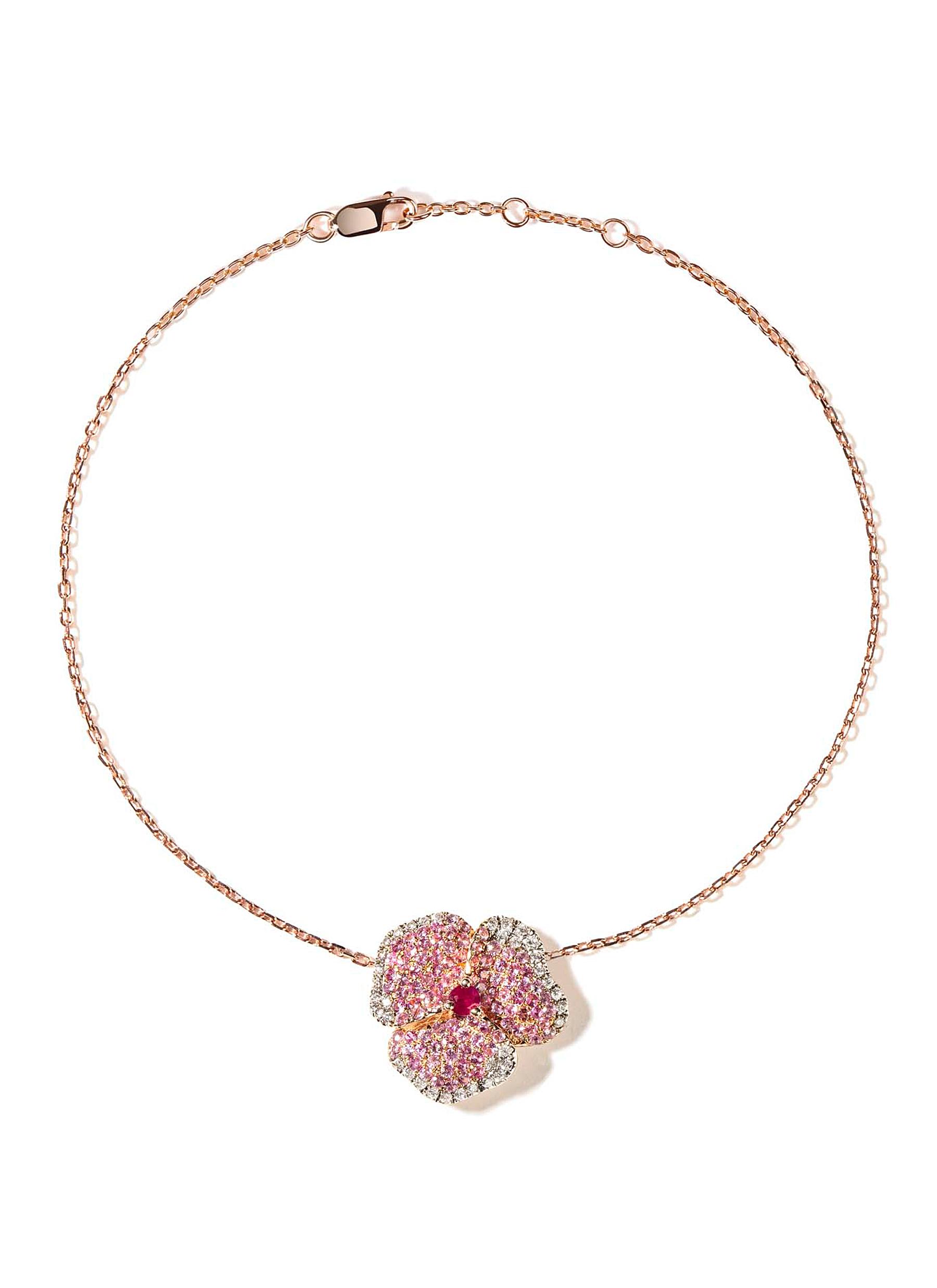 pink flower bracelet