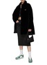 Figure View - Click To Enlarge - PRADA - Reversible Snap Button Re-Nylon Shearline Coat
