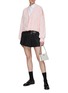 Figure View - Click To Enlarge - PRADA - Ribbed Trim Chunky Cotton Knit Oversized Cardigan