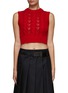 Main View - Click To Enlarge - PRADA - Chunky Cotton Knit Cropped Vest