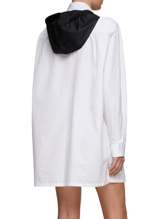 Back View - Click To Enlarge - PRADA - Re-Nylon Hood Boxy Shirt Dress