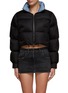 Main View - Click To Enlarge - PRADA - LOGO APPLIQUÉ CROPPED PUFFER JACKET