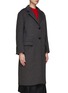 Detail View - Click To Enlarge - PRADA - Re-Nylon Hood Belted Virgin Wool Blend Single-Breasted Coat