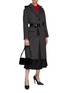 Figure View - Click To Enlarge - PRADA - Re-Nylon Hood Belted Virgin Wool Blend Single-Breasted Coat