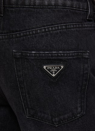  - PRADA - Logo Plaque Straight Legged Loose Cut Jeans