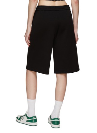 Back View - Click To Enlarge - PRADA - Elastic Waist Cotton Blend Bermuda Shorts