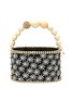 Main View - Click To Enlarge - ROSANTICA - ‘HOLLI GELSOMINO’ CRYSTAL EMBELLISHED WOODEN BEAD HANDLE BAG