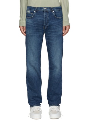Main View - Click To Enlarge - FRAME DENIM - ‘The Straight' Distressed Washed Jeans