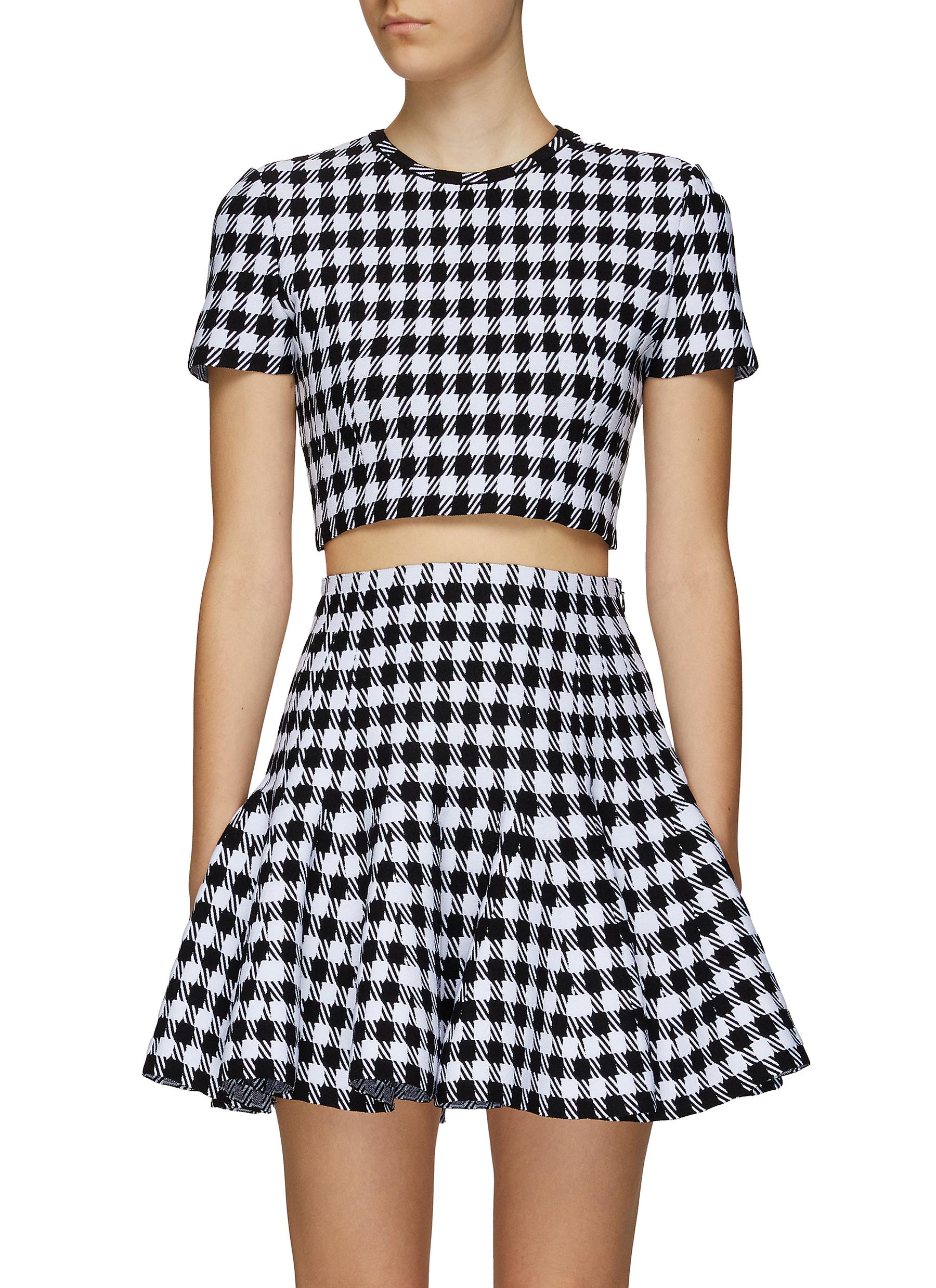 GINGHAM CROPPED TOP