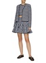 Figure View - Click To Enlarge - ALAÏA - GINGHAM CROPPED TOP