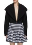 Main View - Click To Enlarge - ALAÏA - LONG SLEEVE OVERSIZED LAPEL HOODED WOOL JACKET