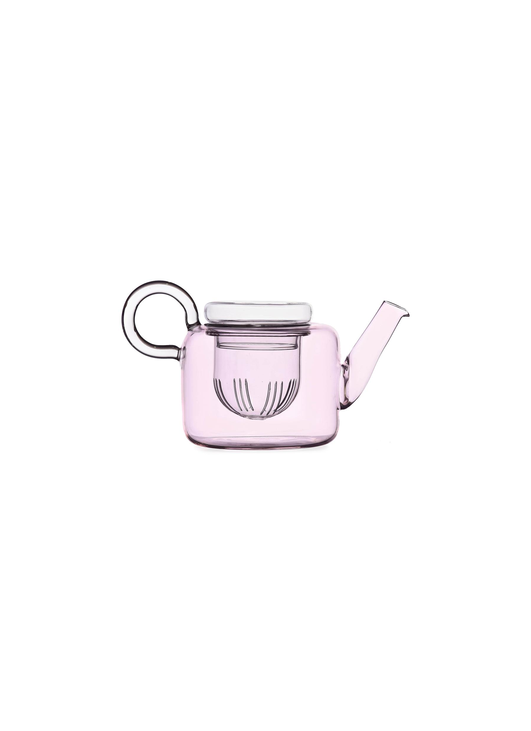 Ichendorf Piuma Small Teapot - Clear/pink