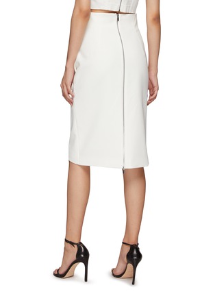 Back View - Click To Enlarge - COMME MOI - Deconstructed suiting midi skirt
