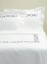 FRETTE - Links Embroidery King Size Duvet Size — Storm Grey/Midnight Blue