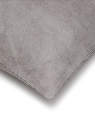 Detail View - Click To Enlarge - FRETTE - LUXURY SUEDE CUSHION — SLATE GREY