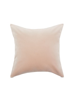 Main View - Click To Enlarge - FRETTE - Luxury Cotton Velvet Decorative Cushion Case — Dawn Pink